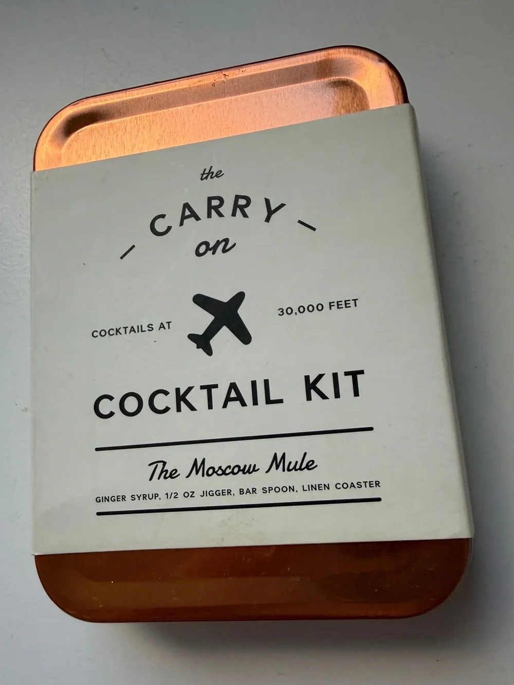 BNWT The Carry On Cocktail Kit- QqqThe Moscow Mule - 5pc Gift Set Novelty Travel